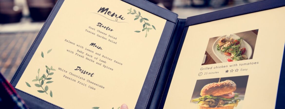 Person holding menu