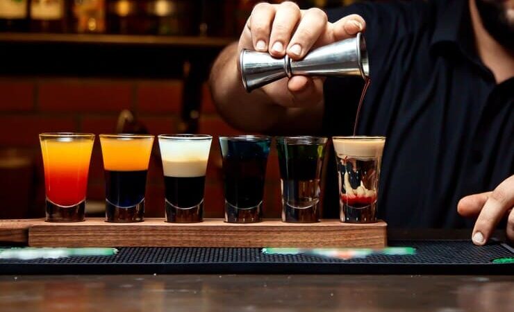 Bartender Making Shots